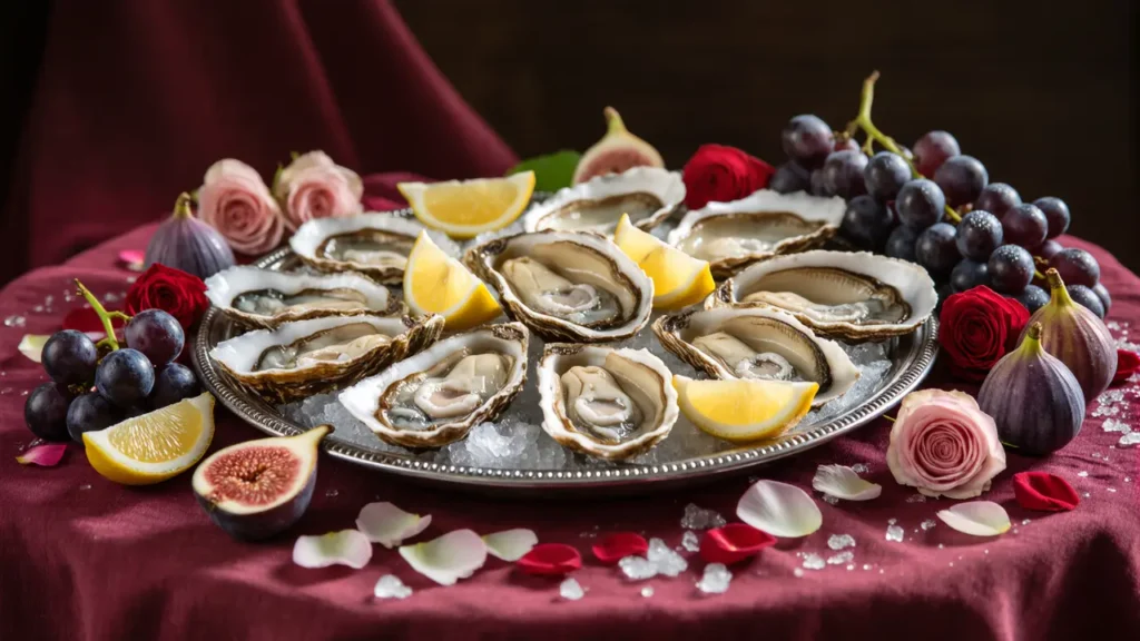 Illustration d'un dressage de plateau de fruits de mer