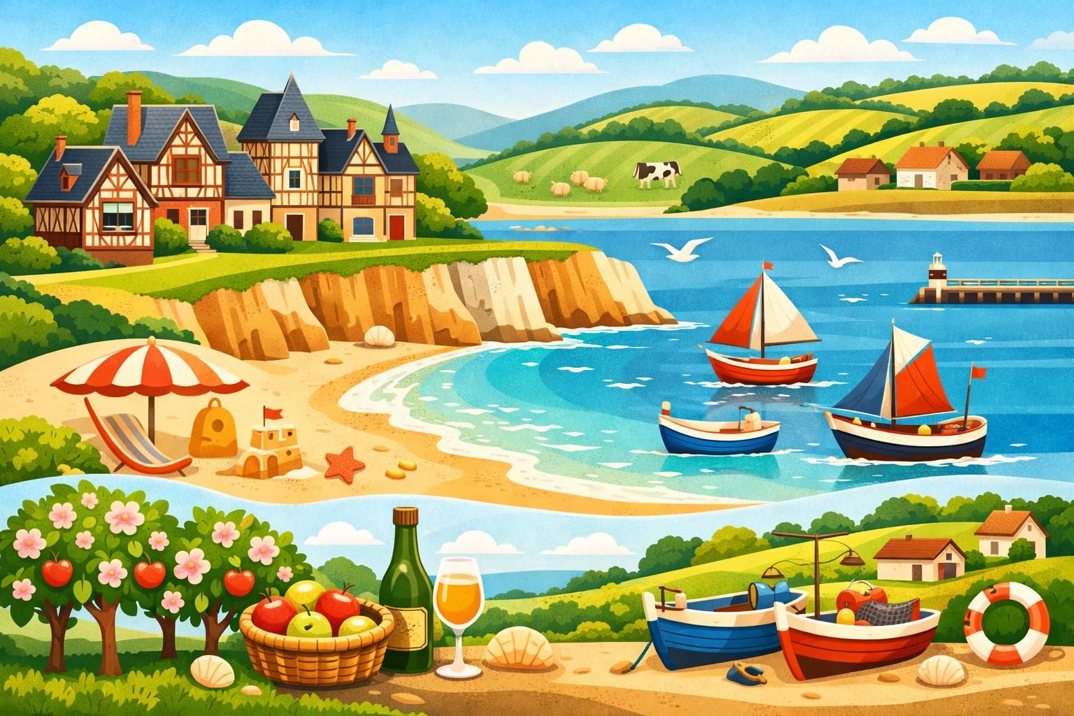 découvrez houlgate, joyau du pays d'auge dans le calvados, une charmante station balnéaire alliant plages, patrimoine et nature préservée.