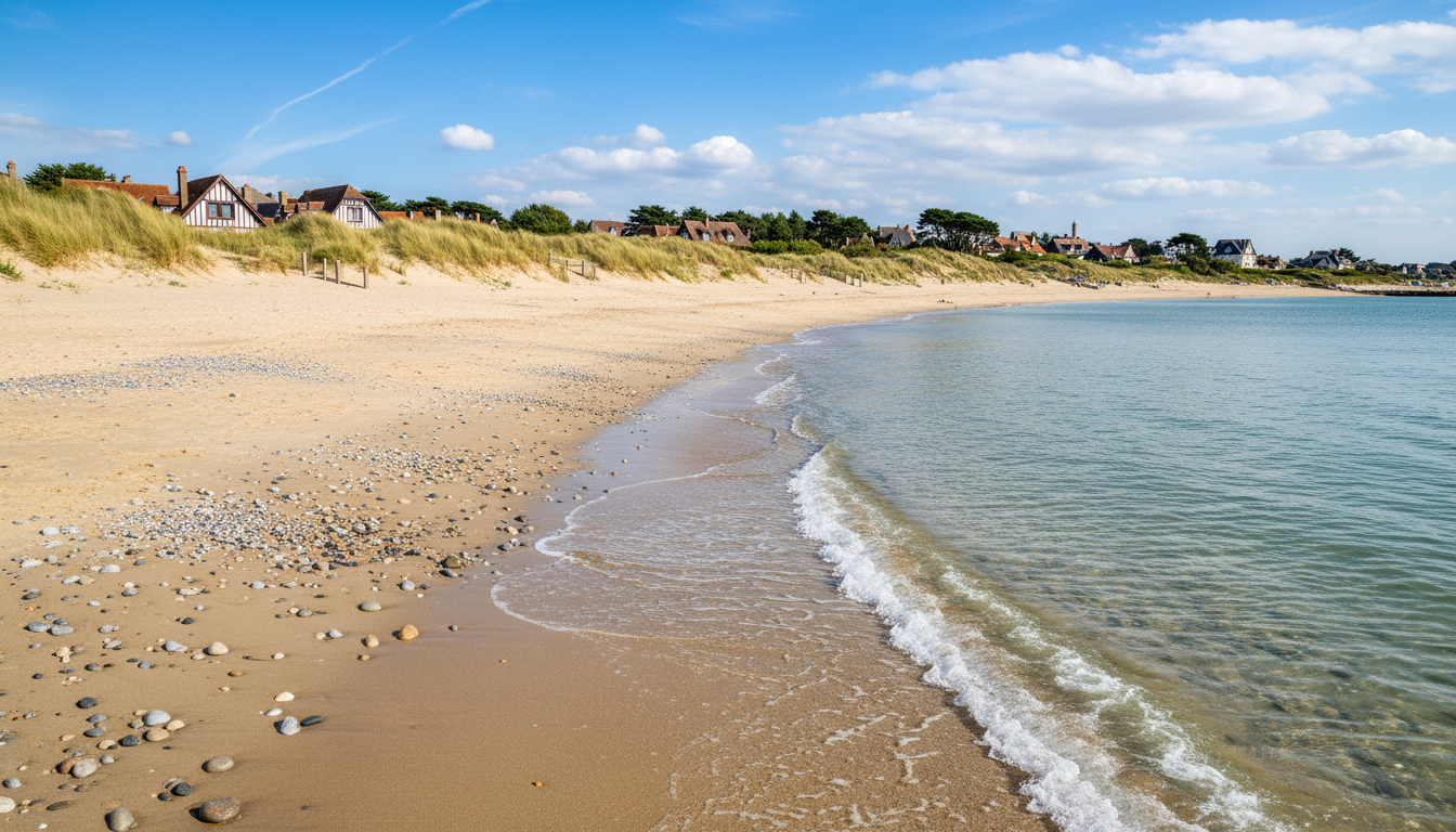 explorez merville-franceville-plage, un joyau du littoral du calvados et du pays d'auge en normandie, et laissez-vous séduire par ses plages, son charme authentique et ses paysages pittoresques.